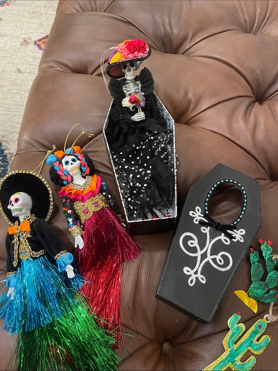 Katherine's Collection Other - Katherine’s Day of the Dead Skeleton Dolls with Coffin Decor